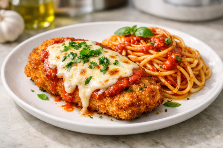 Easy Air Fryer Chicken Parmesan | Healthy Dinner Recipe