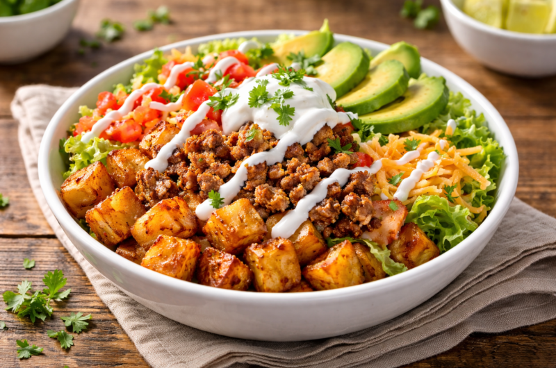 Loaded Potato Taco Bowl | Hearty Meal Prep Delight