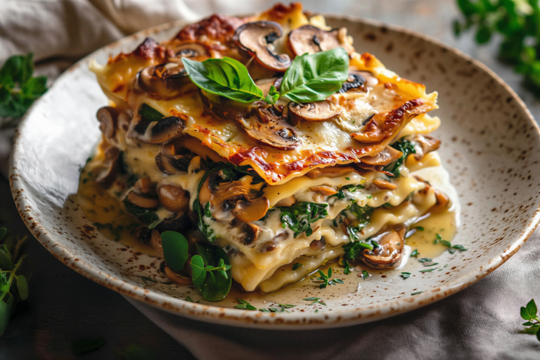 Mushroom and Spinach Lasagna