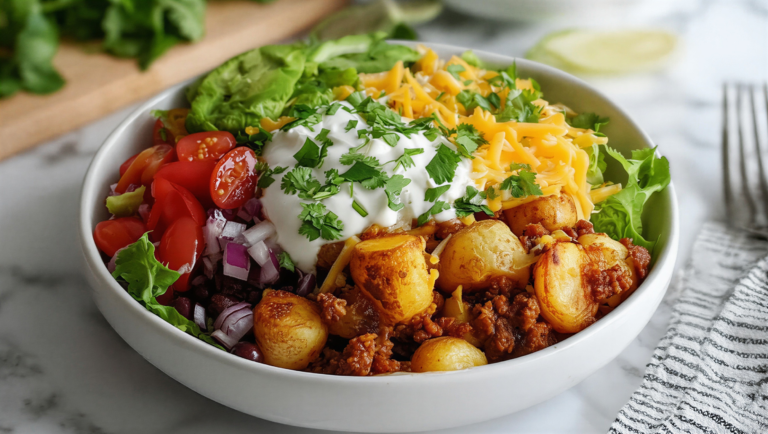 Loaded Potato Taco Bowl