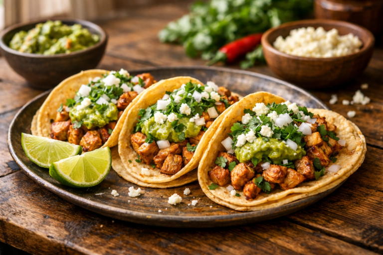Chicken Street Tacos with Fresh Guacamole