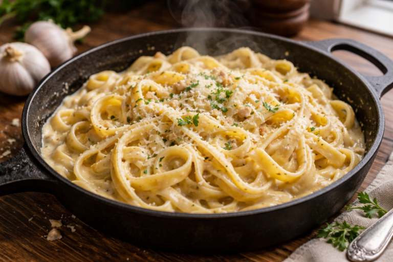 One Pot Creamy Garlic Pasta – Easy 30 Minute Dinner