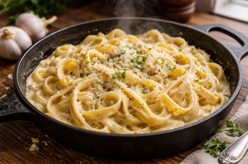 One Pot Creamy Garlic Pasta – Easy 30 Minute Dinner