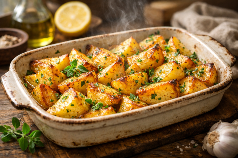 Easy Oven Roasted Greek Lemon Potatoes Recipe