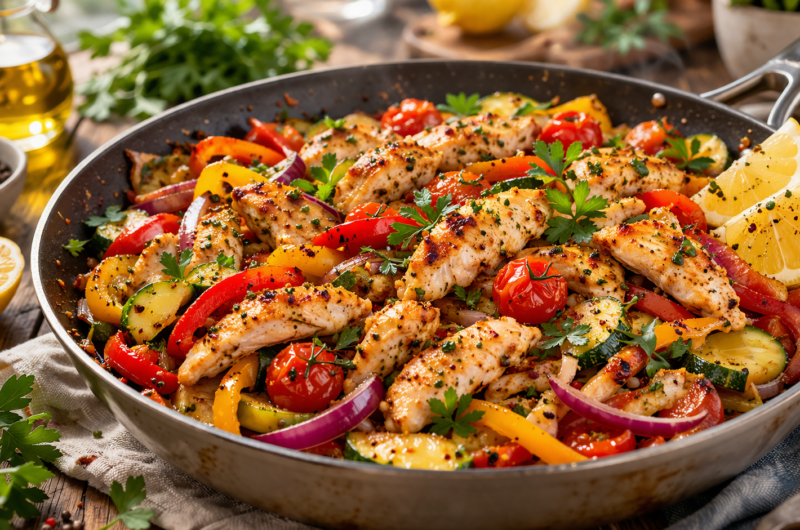 Mediterranean Chicken Stir Fry: A Wholesome, One-Pan Delight